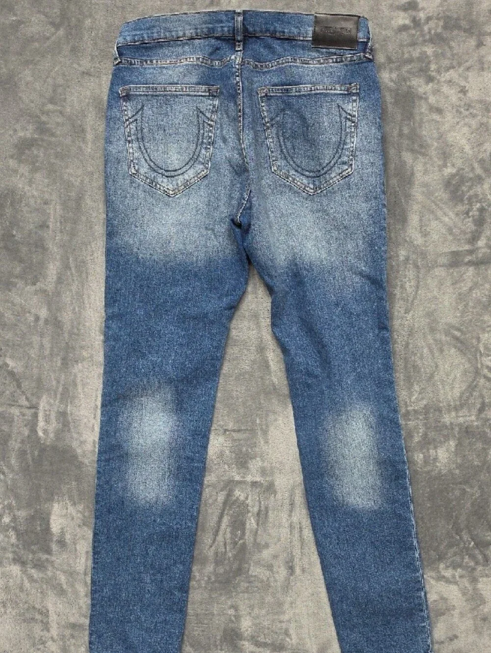 True Religion Men's Rocco Skinny Jeans - Blue Wash sz 34 Tall